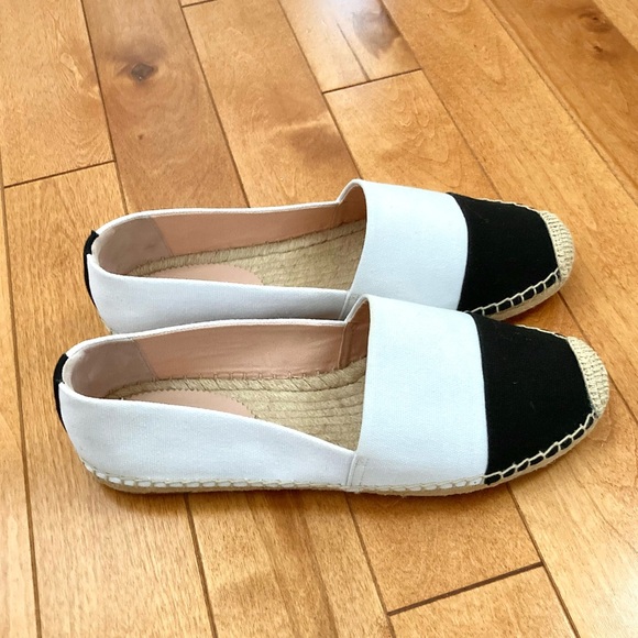 J. Crew canvas cap-toe slip-on espadrilles black/white Size 11 - Picture 4 of 8